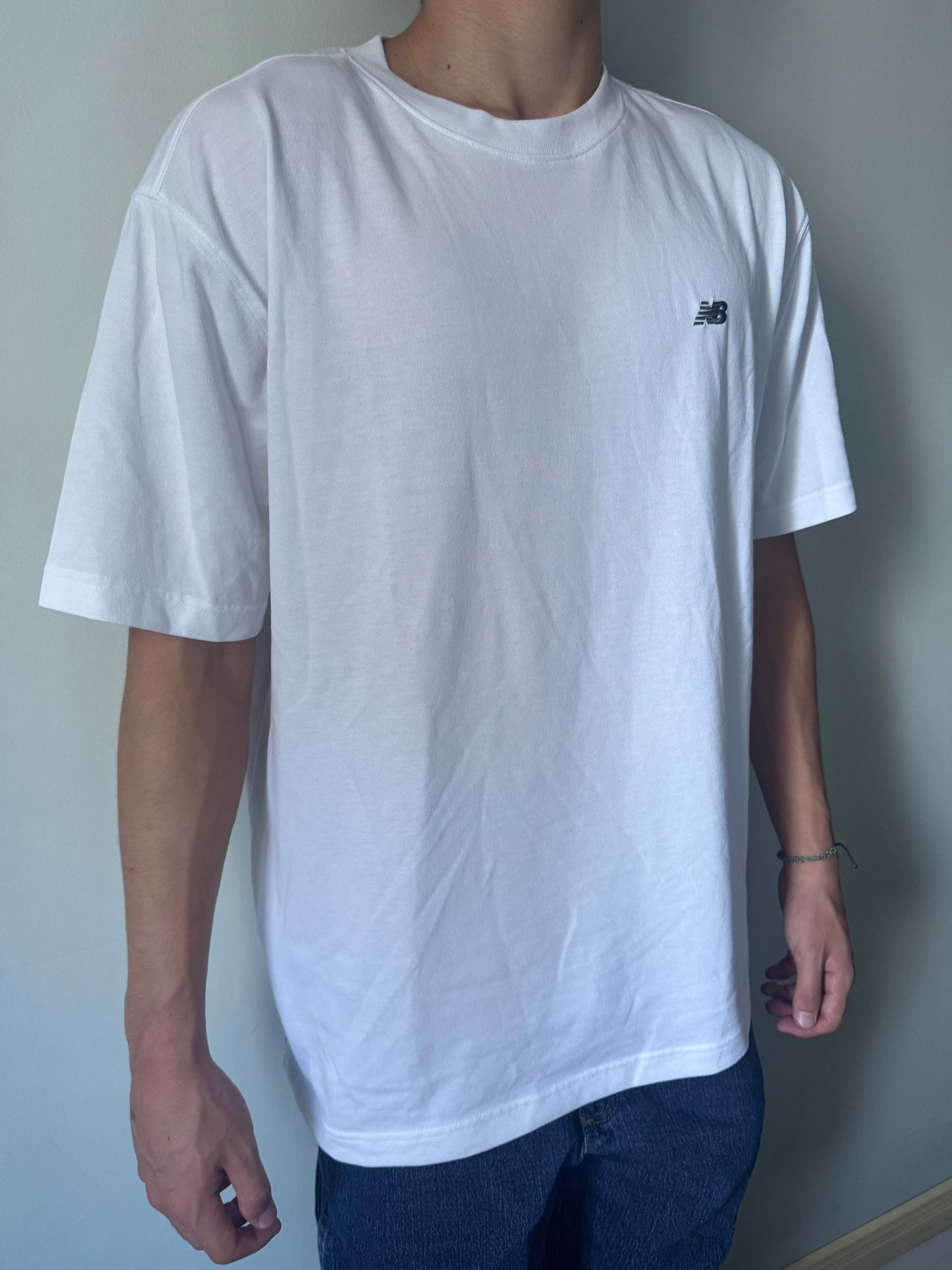 Classic White New Balance Tee – Minimalist Essential
