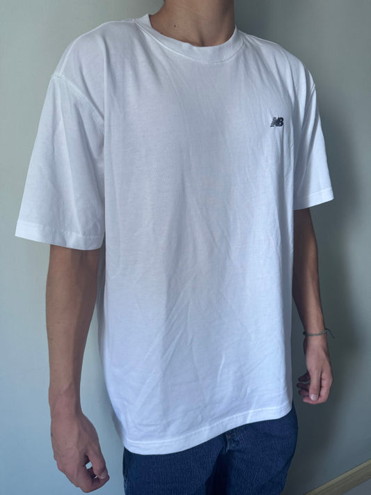 Classic White New Balance Tee – Minimalist Essential